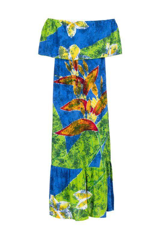 Blue Aloha Sarong Dress #2